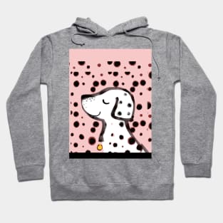 New pink dalmatian dog Hoodie